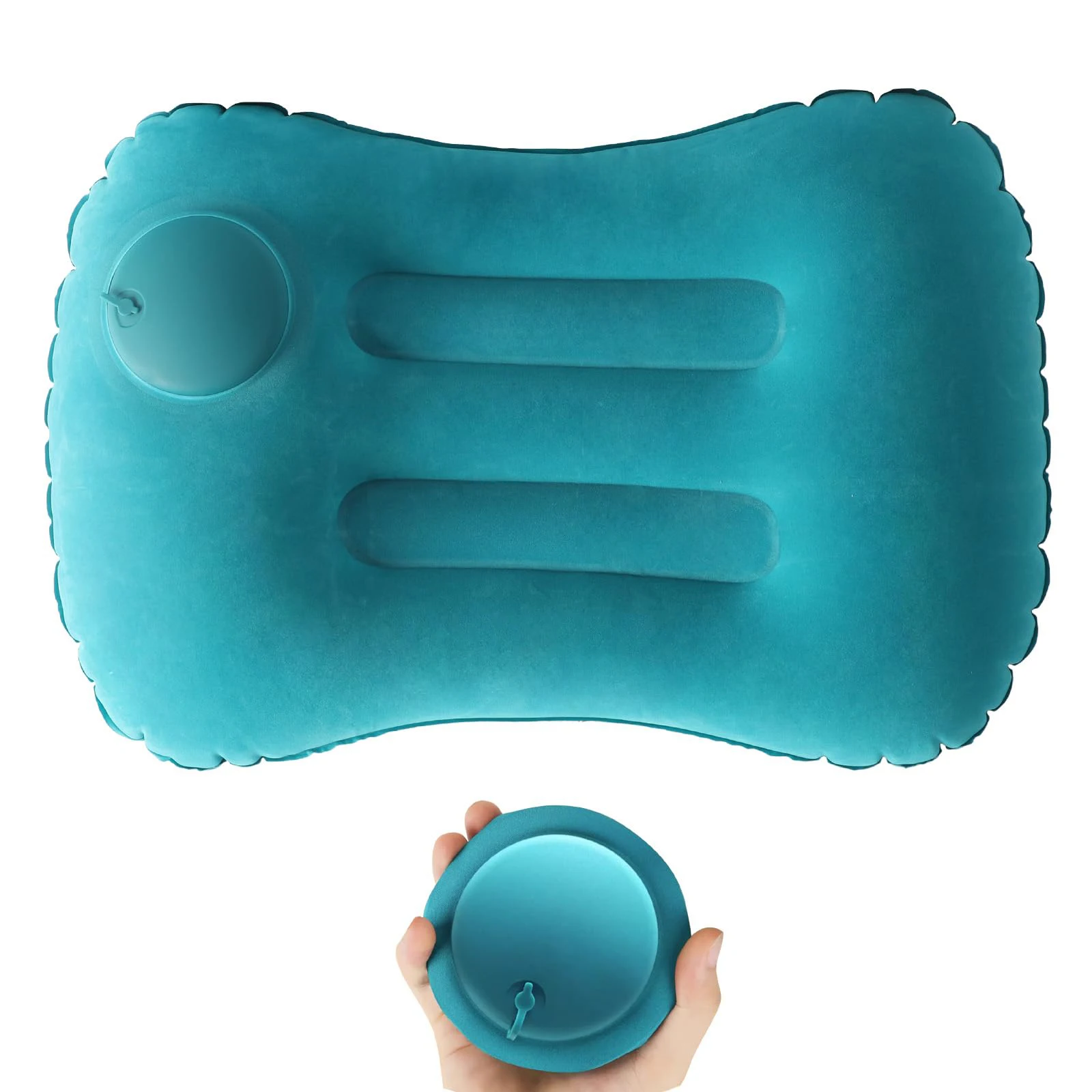 Neck Traction Pillow - 휴대용 편안한 풍선 베개, 캠핑 베개,