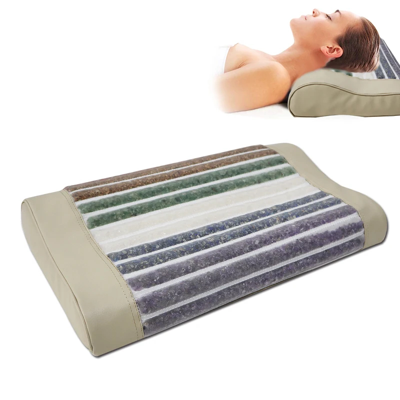 크리스탈 베개 옥 보석 마사지 네거티브 차크라, 목 통 - Neck Traction Pillow 리뷰 및 가격