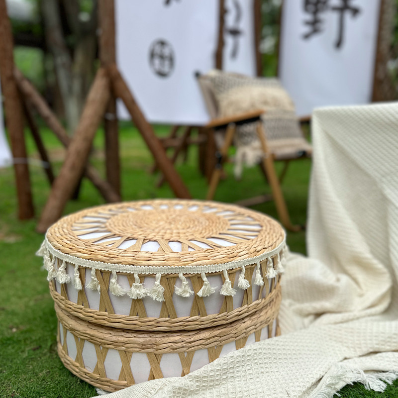 손으로 짠 밀짚 명상 쿠션, 요가 및 선(禪)용 원형  - Meditation Cushion Zafu 리뷰 및 가격