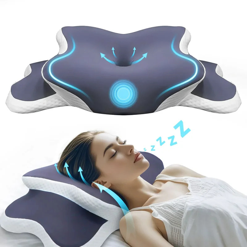 메모리폼 베개 경추 베개 목 통증 완화 컨투어 인체공학 - Neck Traction Pillow 리뷰 및 가격