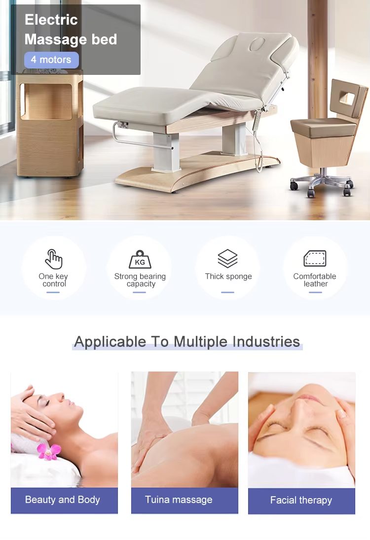 공장 맞춤형 나무 무늬 베이스 마사지 침대, 메모리 조 - Health Wellness Clinic 리뷰 및 가격